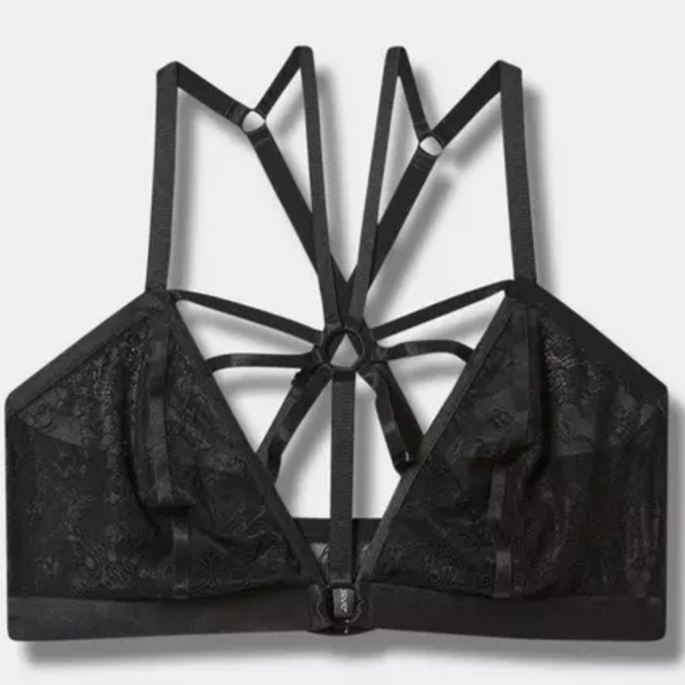 TORRID CURVE Lacey Bondage Halter Bralette Size 2 / 2X-18,20 NWOT